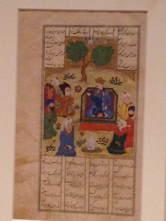 Iskandar and the Seven Sages, from a Khamsa of Nizami